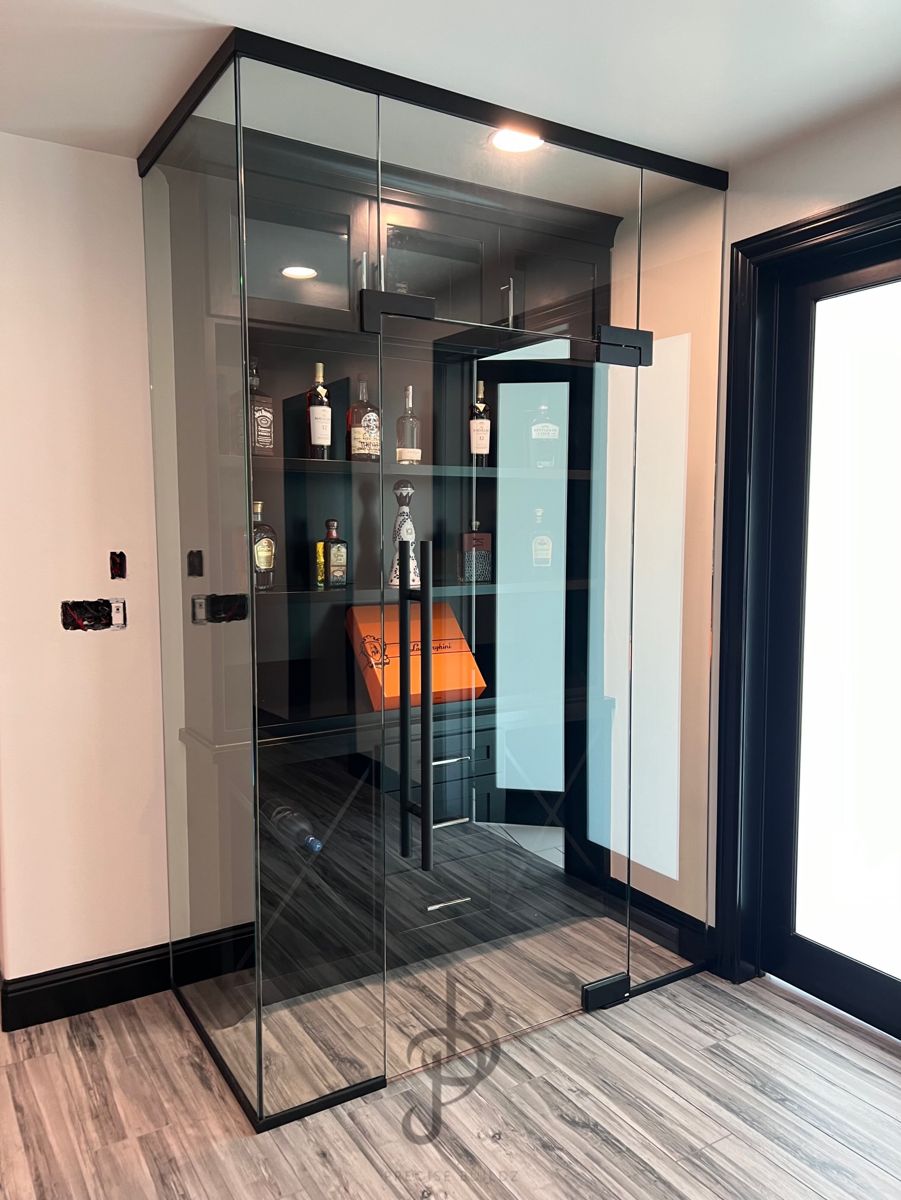Custom display cabinetry with integrated LED lighting