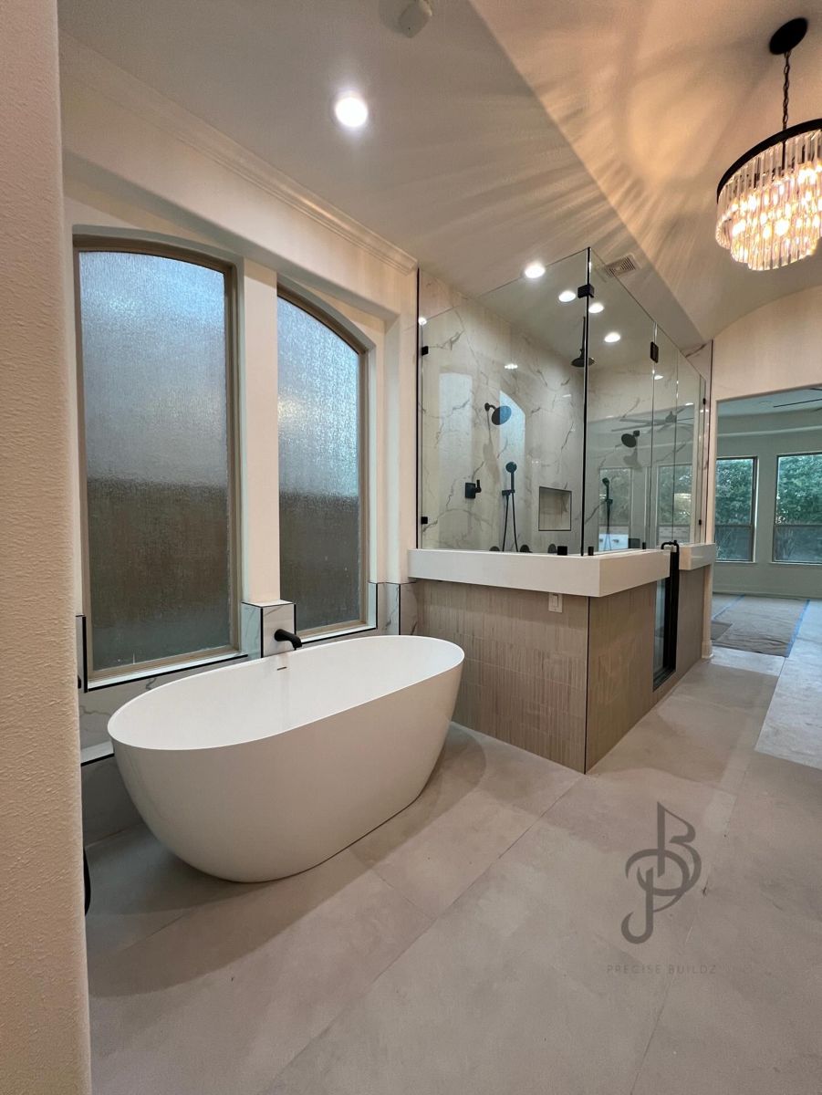 Master Bath with Freestanding Tub — Cinco Ranch, Katy, TX